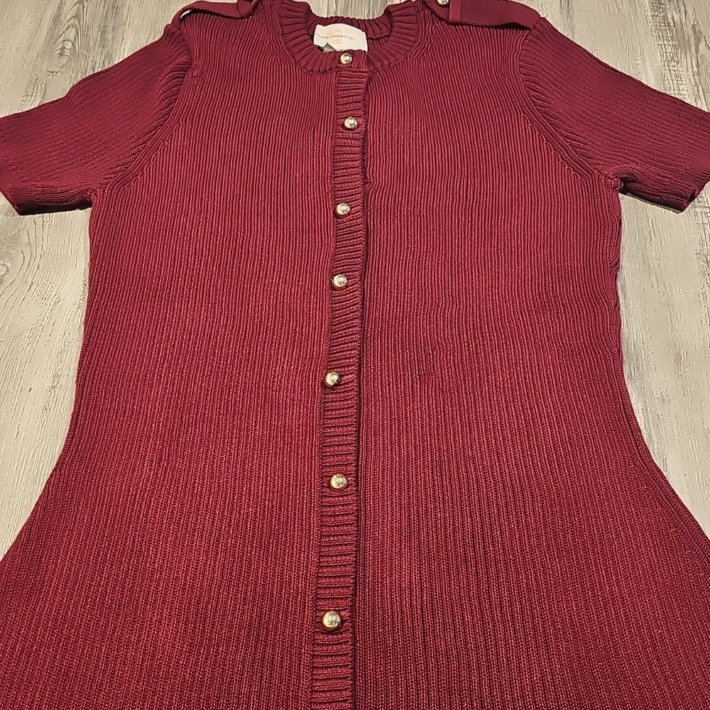 French Connection Burgundy Sweater Dress